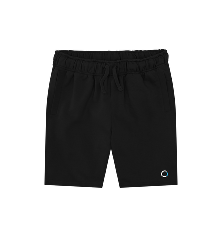 Black Printed Mens Shorts Front