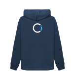 Navy Blue Printed Sweater Back